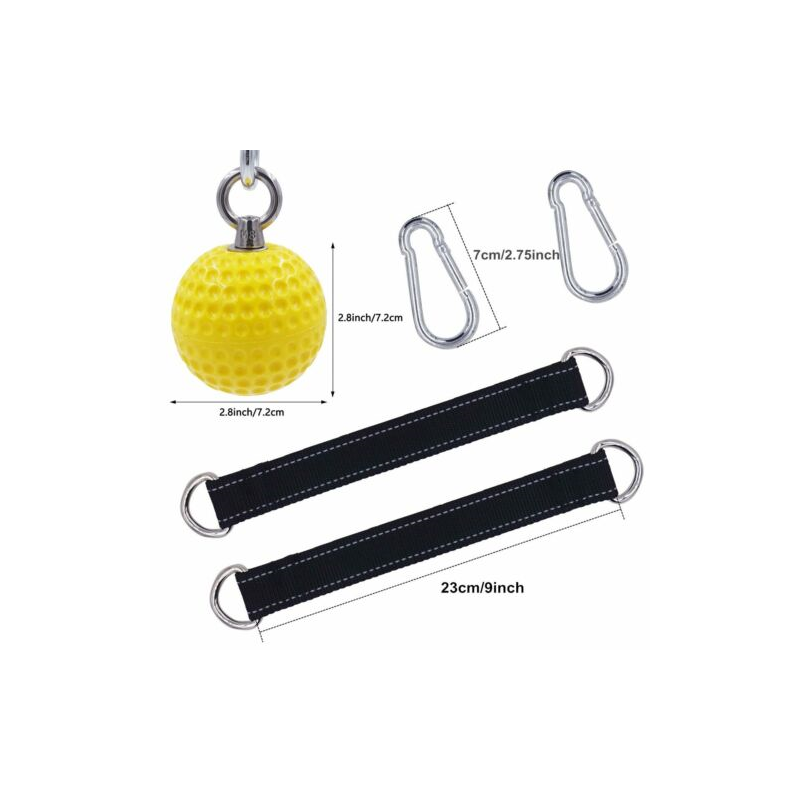 Balle d&#39;escalade suspendue de 72mm pour les poignets, Force de préhension des mains, Kits de traction, outil d&#39;entraînement des bras et des doigts
