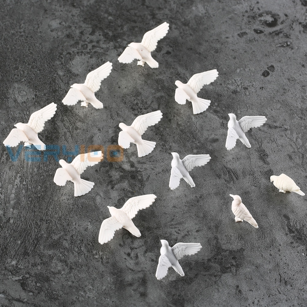 20 stks plastic Vogels Kleine figuur Speelgoed dove vogel van vrede Landschap Layout