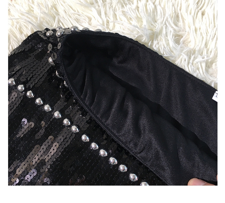 Skinnende paljetter skjørt kvinner elegant bodycon ensfarget miniskjørt sexy fest klubbklær kvinnelig streetwear hipster  y2k skjørt
