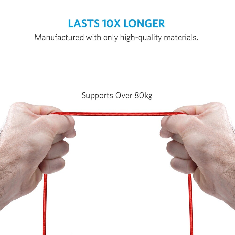 Anker Powerline+ Micro USB Premium Durable Cable [Double Braided Nylon] for Samsung, Nexus, LG, Motorola, Android Smartphones