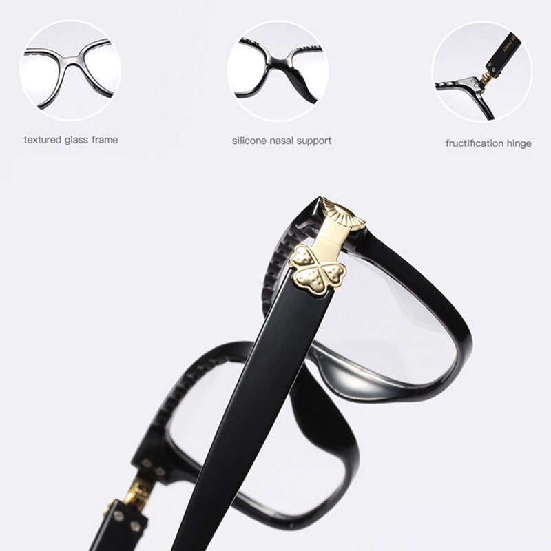 Transparent Square Women Glasses Trendy optical eyeglass frames Vintage computer Big Eyeglass Frame