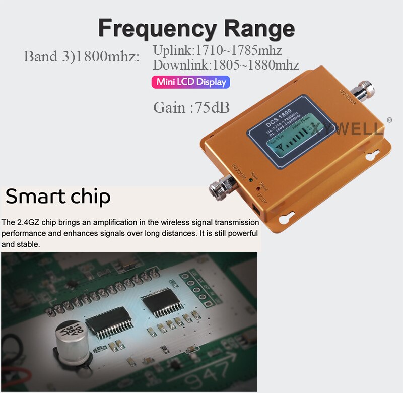 Усилитель сотовой связи 1800 4G Signaal Booster 1800 MHz gsm mobiele signaal booster DCS 1800Mhz 2G Mobiel cellulaire GSM Repeater