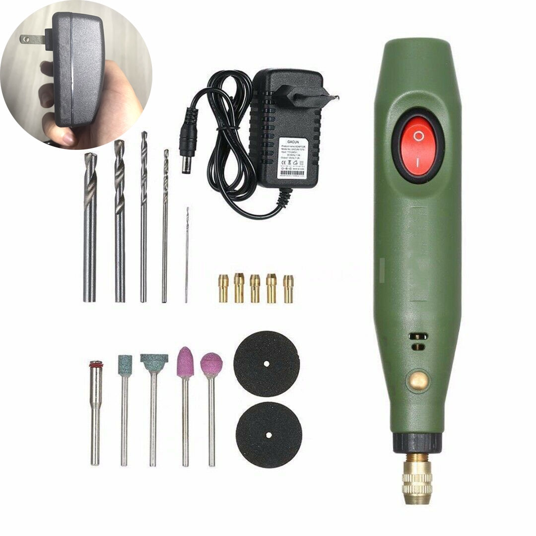 Mini Electric Drill Set Variable Speed Usb Charging for Epoxy Resin Jewelry Making Diy Pearl Wood Craft Tools Kit for Resin: US plug