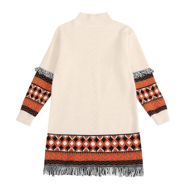 Meisjes Kwastje Truien Toevallige Kinderen Prinses Lange Trui Jurk Winter Tiener Gebreide Truien Trui Kostuum 9 12 13Y