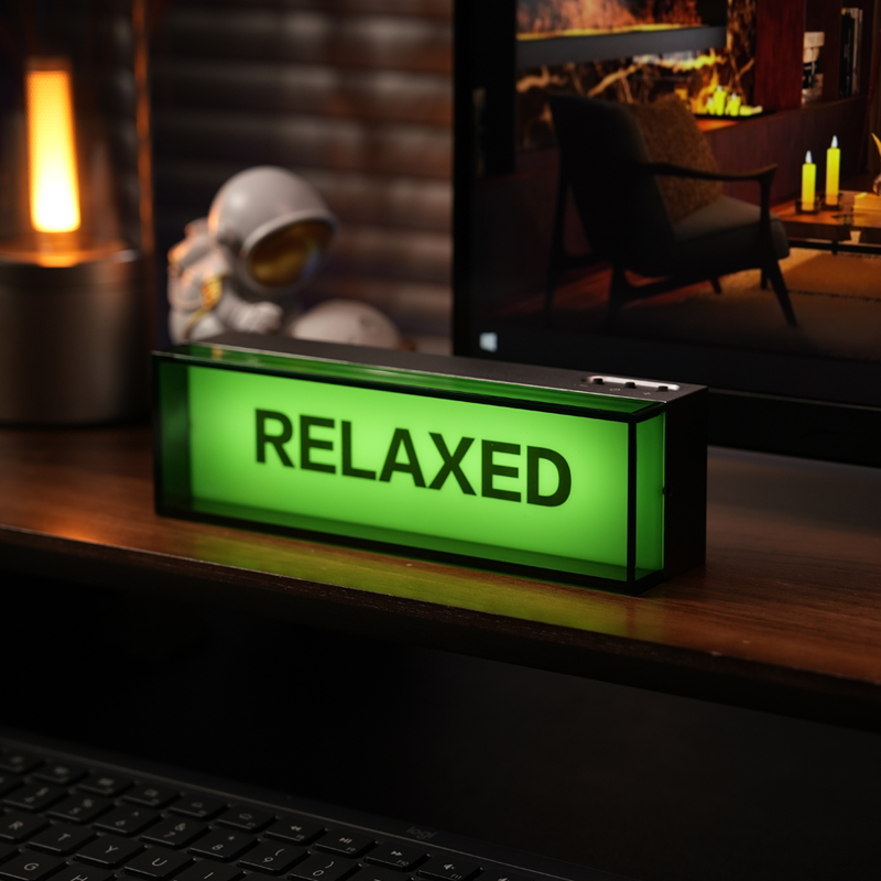 Caja de luz LED con adorno de luz ambiental, interfaz de USB-C, carga de tres niveles de brillo, decoración de habitación de deportes electrónicos para dormitorio y oficina: Blanco