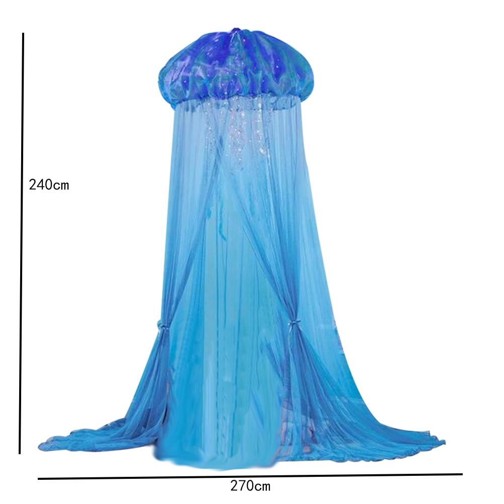 Zanzariera Baldacchino Per Letto - Cupola 3 Strati Con Toppe Decorative, Antizanzare