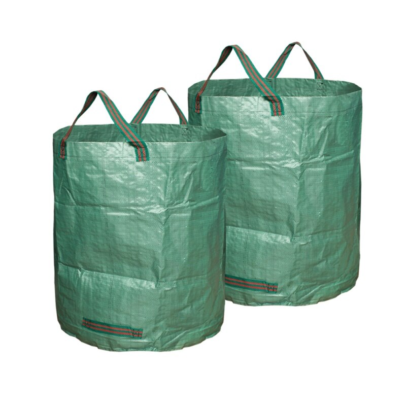 3 unids/pack verde de gran capacidad jardín bolsa de almacenamiento pesado de bolsa a casa reutilizable bolsa de residuos