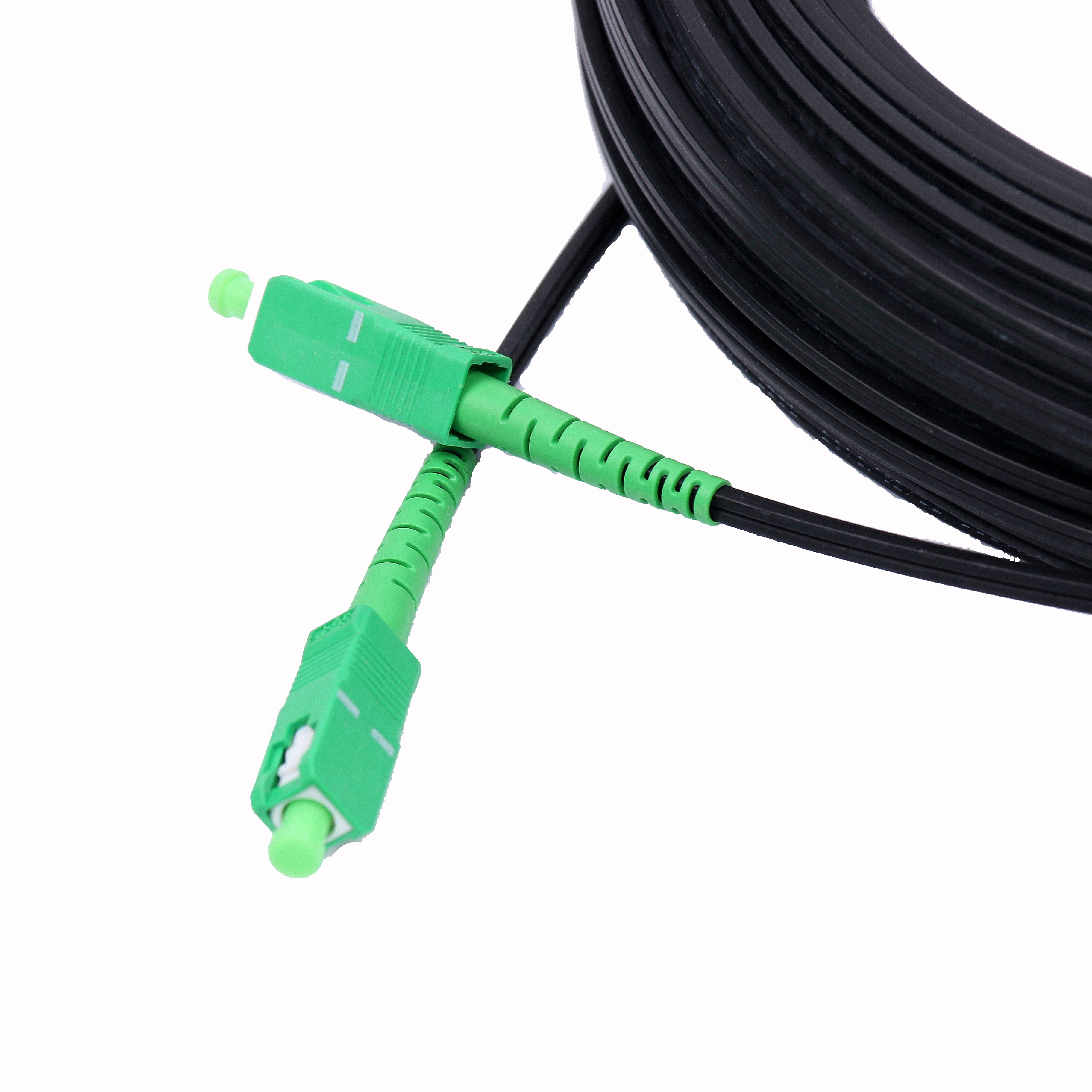 ]20/30/50/80/100/200m Fiber Optic Outdoor Cable Patch Cords SC/APC SX Core Singlemode G657A1 FTTH Jumper