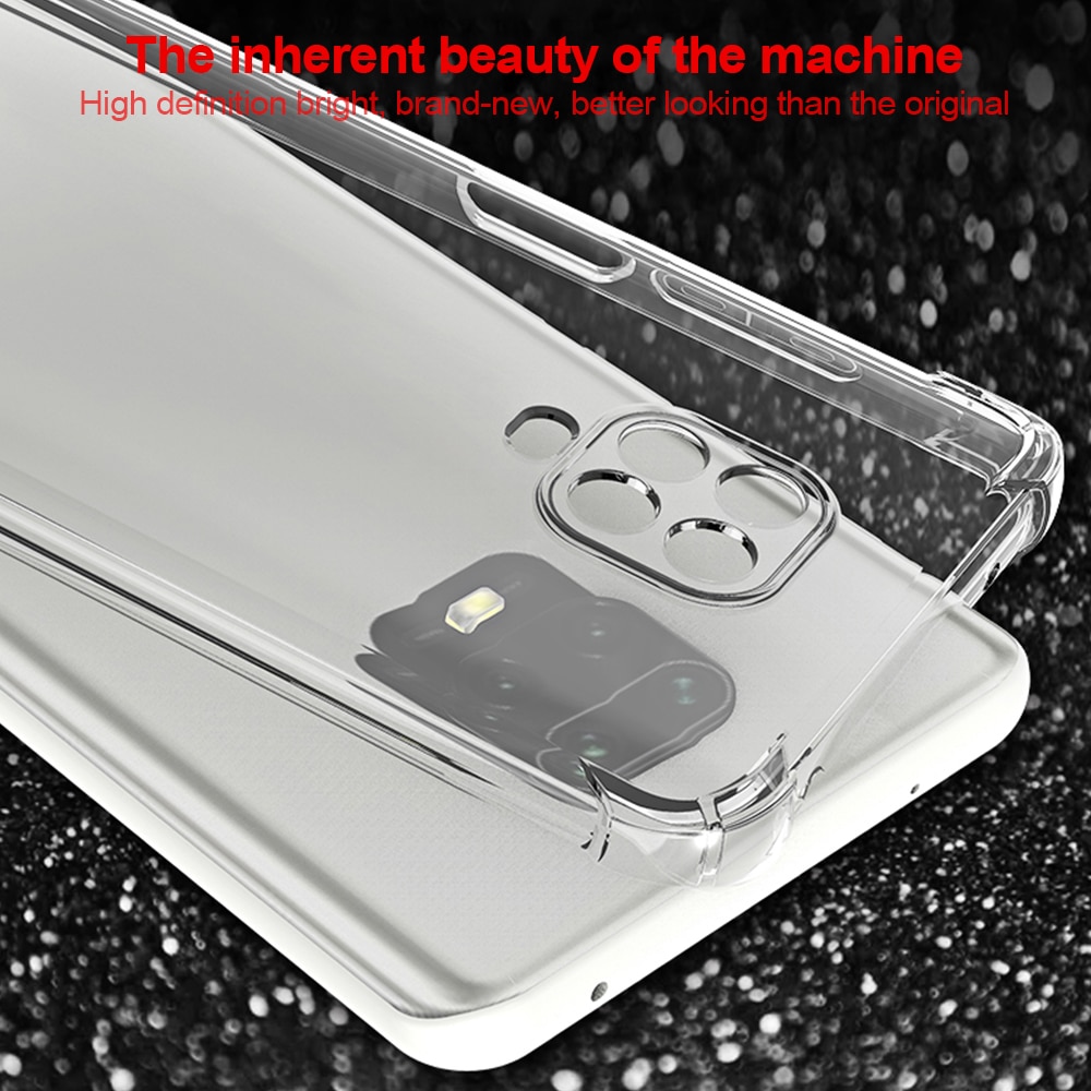 Protective Silione Back Cover For Xiaomi Poco X3 NFC M3 Clear Transparent TPU Case For Xiaomi Redmi Note 9 Pro Max 9S 9A 9C Case