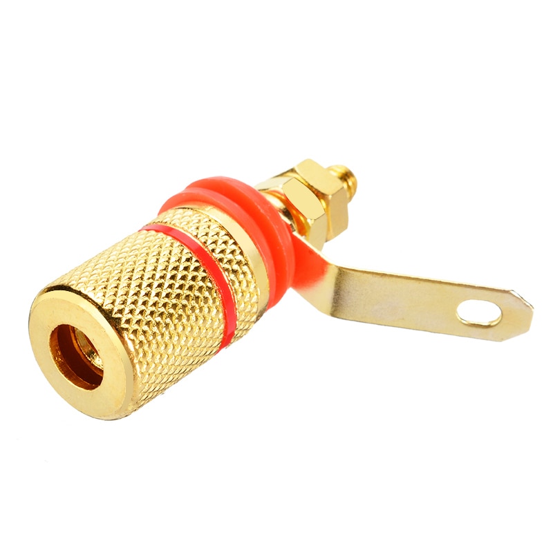 8 stuks versterker luidspreker klemmenbord connector vergulde aansluitpaal voor 4mm bananenstekker jack connectoren