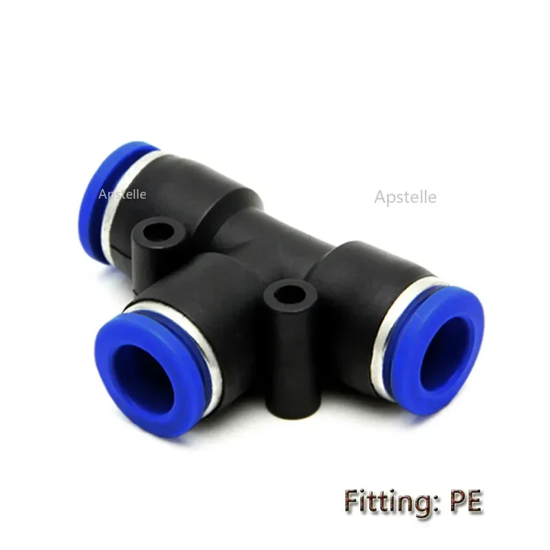 Pneumatisk fitting fittings hurtigkobling luft vandslange rørforbindelser plast pu  py 4 6mm 8mm 10mm 12mm 16mm stik ind i stik