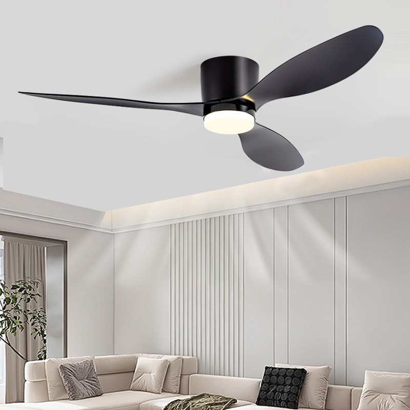 Led-lampa dc-motor modern takfläkt kök vardagsrum matsal hushåll hög luftvolym fjärrkontroll pendellampa