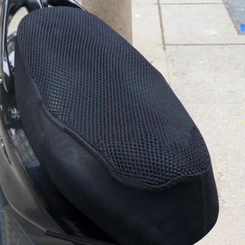 Funda de asiento de malla 3D para motocicleta, transpirable, de verano, para ciclomotor, Scooter, cojín antideslizante, accesorios impermeables