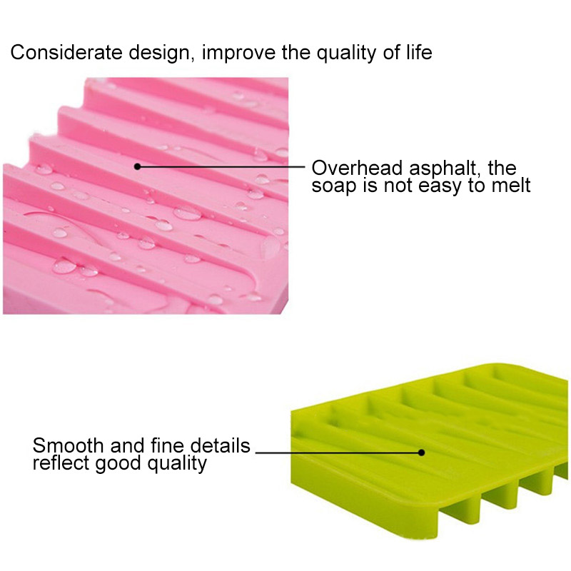 Jaboneras Para Baño, Soporte Para Platos, Bandeja Protectora, Escurridor De Goma De Silicona Para Fregador Bano Cocina Fregadero