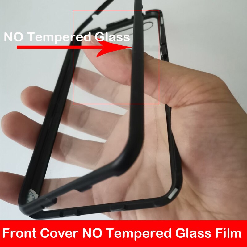 Volledig magnetische hoes voor samsung galaxy note 20 ultra, gehard glazen hoesje, metalen bumper, note 20 cameralens beschermhoes