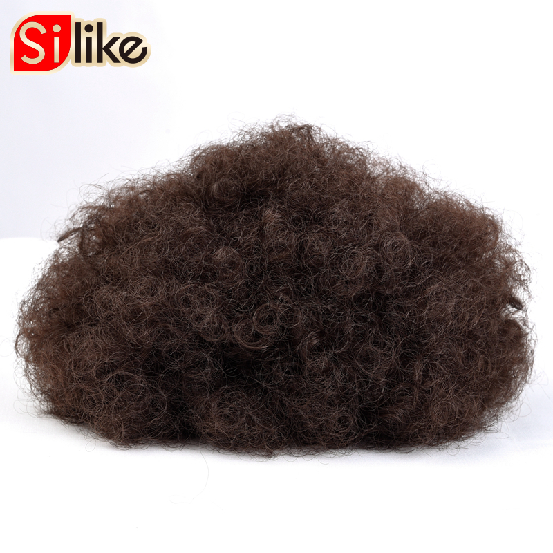 Silike syntetisk kort afro puf hår knold høj temperatur snøre hestehale klip i hår forlængelse kinky puf hår knold: 4-12 tommer