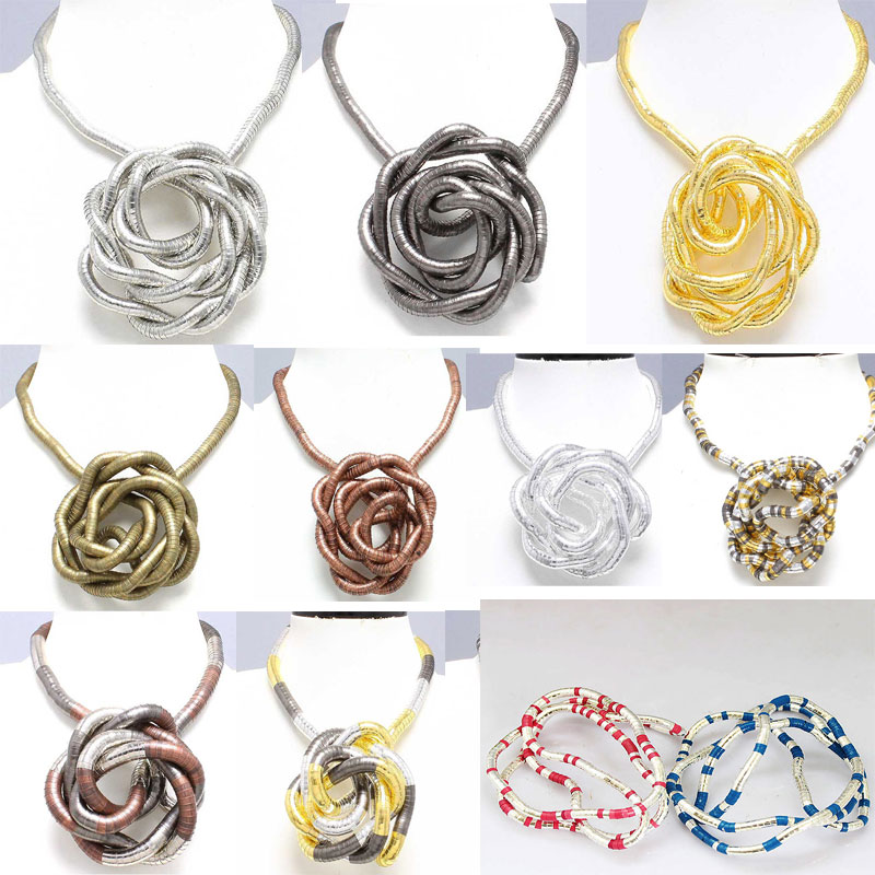 5mm 90cm Iron Flexible Twisted Jewelry Bendable Snake Necklace 20 Colors Available