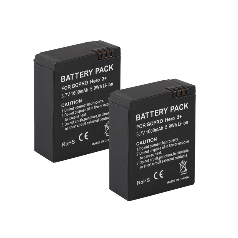 Batería de 201 mah para cámara GoPro, 301, 1600, 201, HD, HERO3, Hero 2, AHDBT-201, AHDBT-301, AHDBT-302: 2Battery