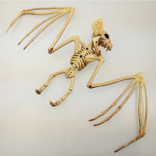 Sales Bat Skeleton Hanging Upside Down Halloween Animal Prop Haunted House Decor