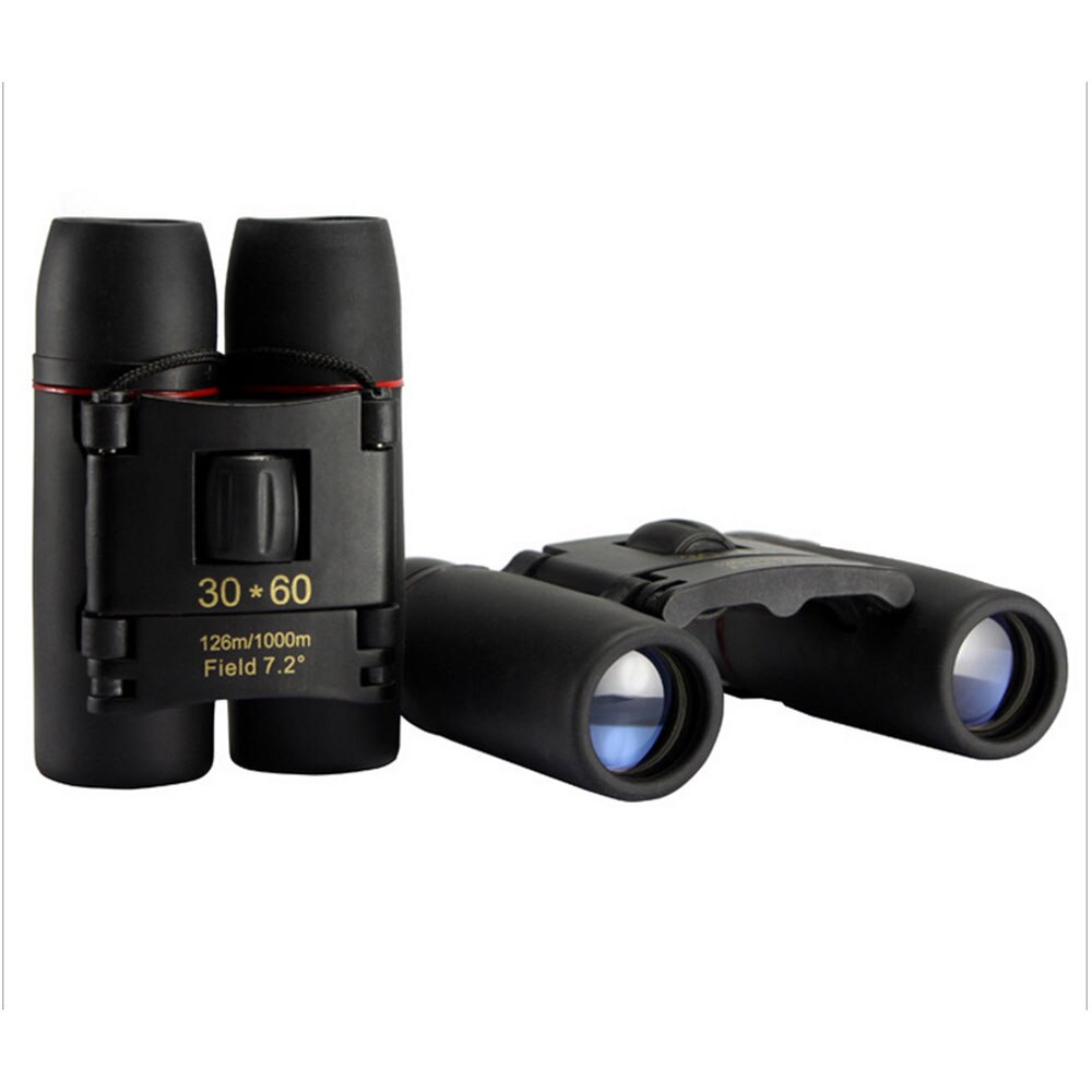 30x60 Folding Compact Zoom Binoculars Low Light Night Outdoor Telescope High Definition 1000M Long Range Binoculars