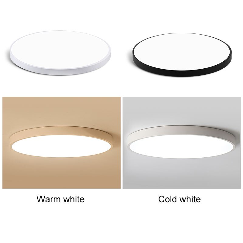 Ultra-thin LED Ceiling Light 220V 240V Modern Lamp Living Room Lighting Fixture Bedroom Kitchen