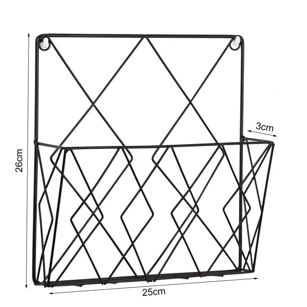Estante de pared para almacenamiento de revistas, estantería hueca para libros, ahorro de espacio, de rejilla, soporte para periódico para sala de estudio