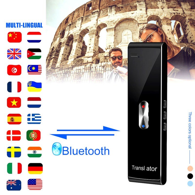 T8s mini pocket instant voice vertaler meertalige vertaling bluetooth vertaler