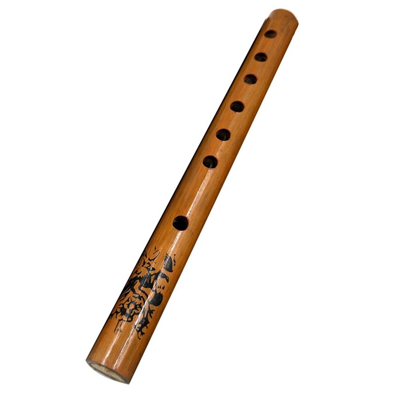 1PC Chinese Traditional 6 Holes Bamboo Flute Vertical Flute Clarinet Student Musical Instrument Wooden Color: Default Title