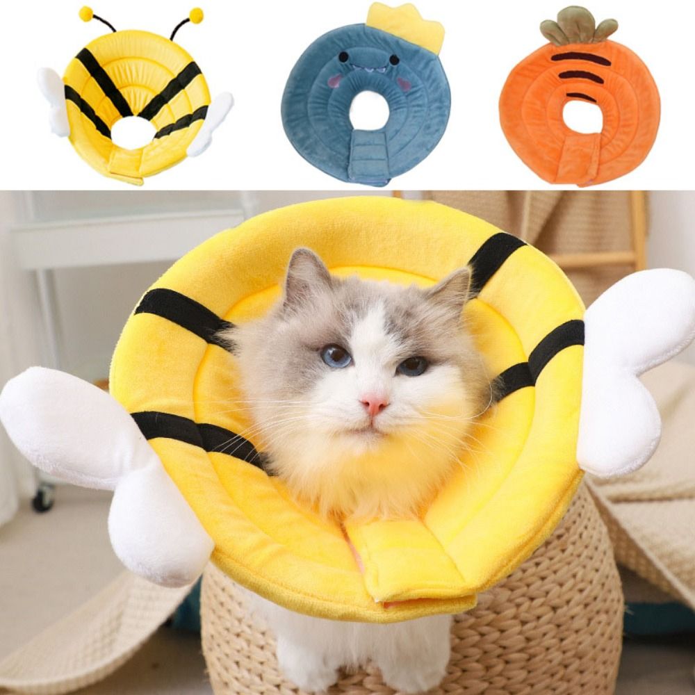 Collier de récupération en coton réglable en forme d'équation pour chat, anti-léchage, collier élisabéthain pour chat, anti-mordant, doux, chien, Elizabeth Circle