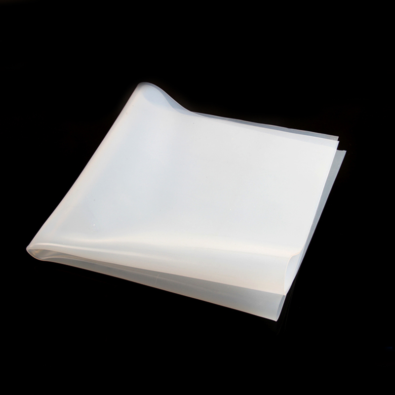 Silikongummi ark 500 x 500mm klar gennemsigtig plademåtte høj temperatur modstand 100%  jomfru silikon gummipude