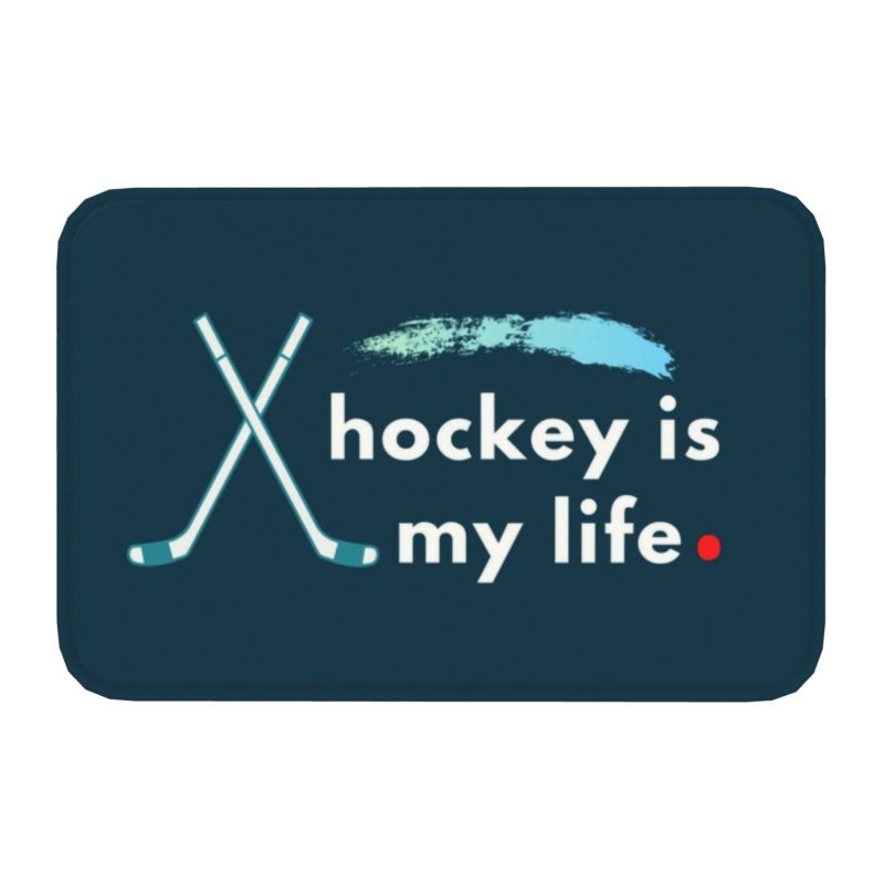 Individuell gestaltete eishockey-herzschlag-fußmatt, rutschfest, für eingangsbereich, küche, Schlecht, wohnzimmer, spielerzimmer, wohnzimmer, fußmatt: Rosa