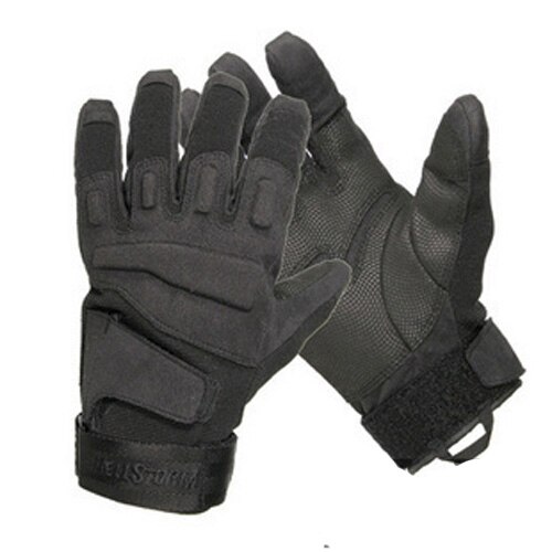 Gants tactiques de l'armée américaine, mitaines de Combat antidérapantes en Fiber de carbone pour Sports de plein air,: Full Black / M