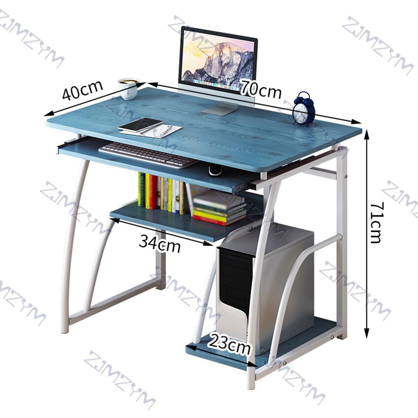 70cm Desktop Computer Desk With Keyboard Bracket Modern Study Writing Desk Laptop Notebook Table Home Office Work Furniture