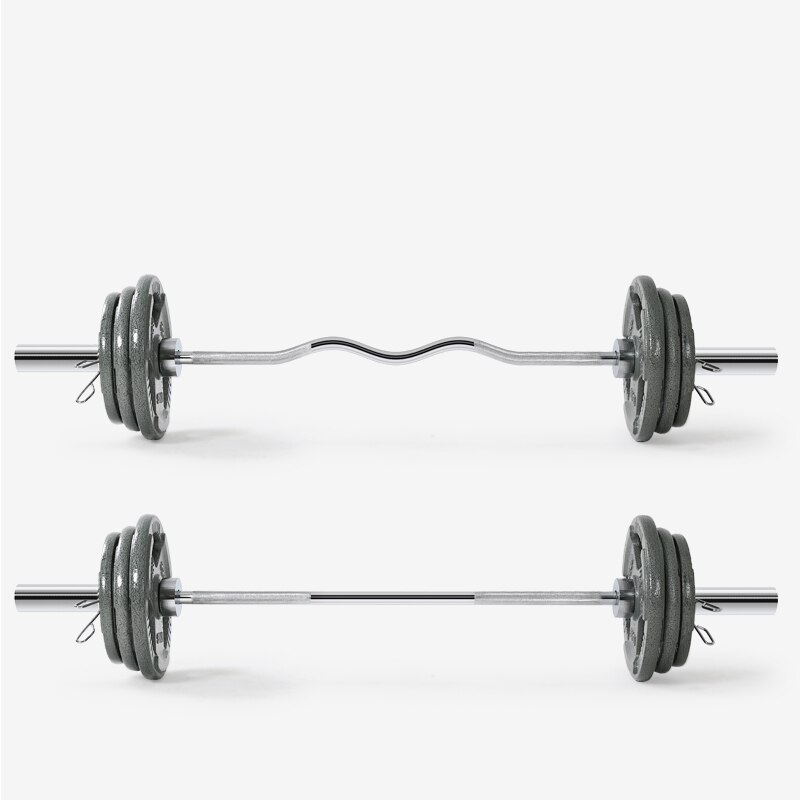 1.2m Gym Home Fitness Straight Curved barbell Pole Φ 25/50 mm Solid Standard Barbell Rod Weight Lifting Barbell Dumbbell Bar
