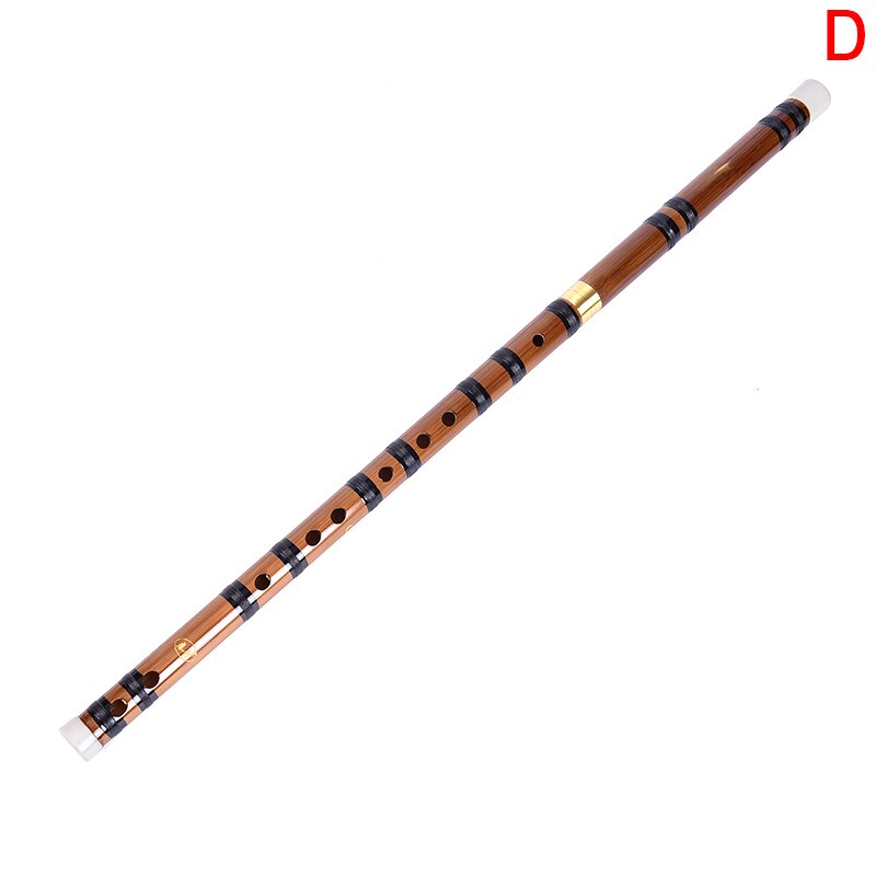 1pc Bamboo Flute Woodwind Flutes Musical instruments C D E F Key Chinese dizi Transversal Flauta+flannel flute bag: D