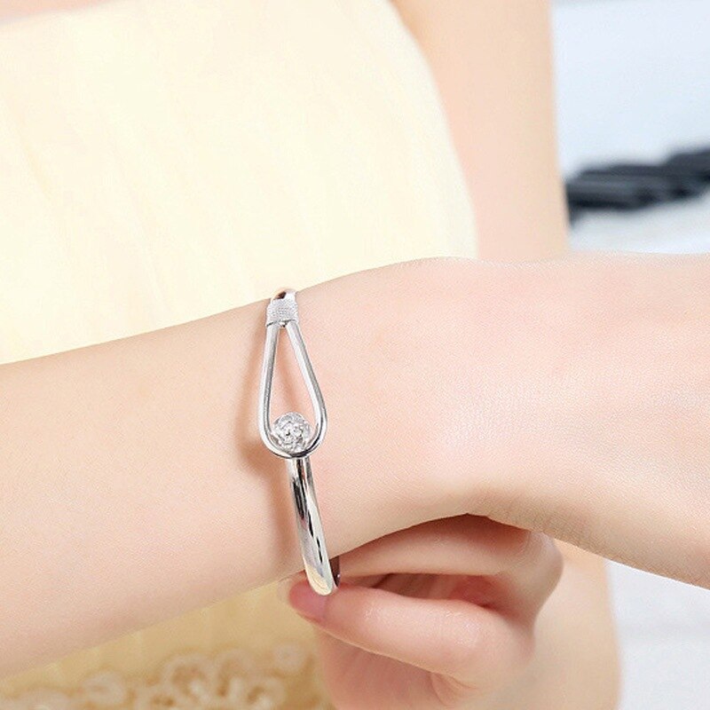 Verstelbare 925 Sterling Zilveren Bedelarmband & Bangle Voor Vrouwen Mode Elegante Sieraden