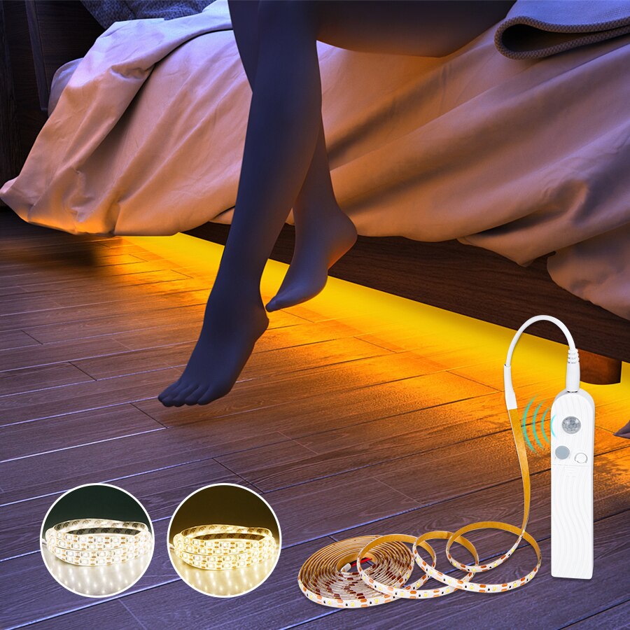 1-3M PIR Motion Sensor Nachtlampje 5V 2835 SMD Flexibele LED Strip Usb-poort Trappen Keuken light Kast TV Backlight Verlichting