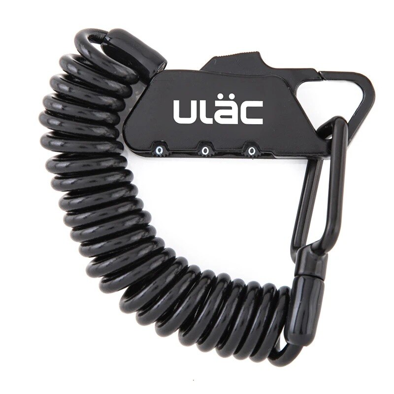 ULAC-candado de combinación para bicicleta K2S, 3 dígitos, Combo reiniciable, cuerpo de aleación de Cable de 1,2 M: ULCK2SBK