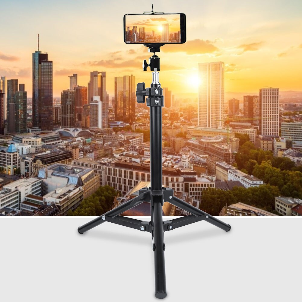 Mini studio light stand 60cm Triangular Light Stand Photography Lamp Selfie Bracket 1/4in Screw Expandability for Multiple