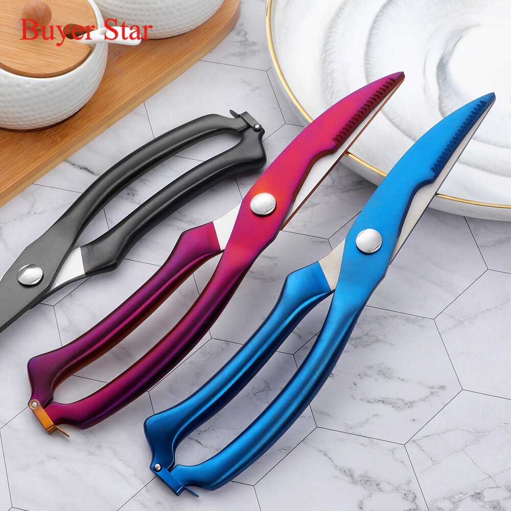 9.8 ''in Acciaio Inox Forbici Da Cucina Potente Osso di Pollo Forbici Cutter Cuoco Cesoie Pesce Anatra Taglio Chef Forbici Coltello Strumento