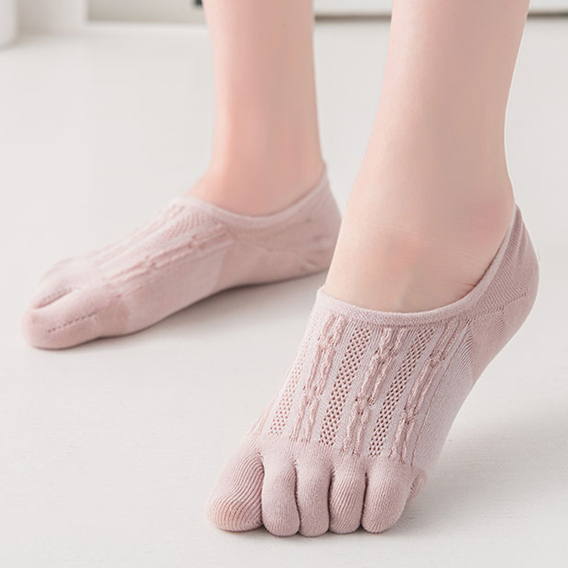3 pares de calcetines de mujer de de algodón transpirable Invisible tobillo calcetines cortos de barco punta abierta elasticidad absorbente de sudor señoras Sox