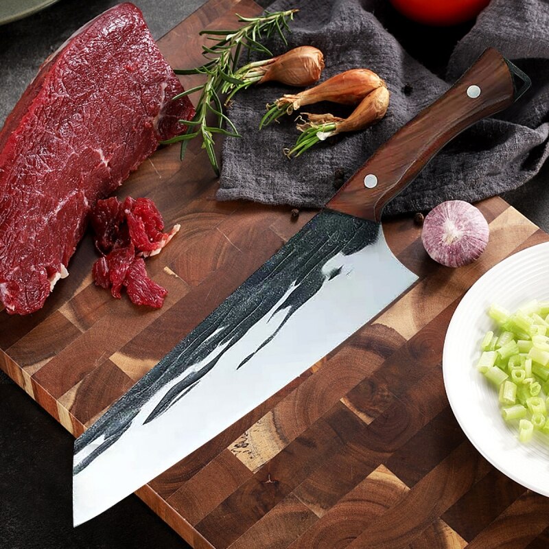 Household Forged Kitchen Knives Japanese Style Butcher Knife Master Chef Stainless Steel Sushi Small Cleaver Meat Cook Knives