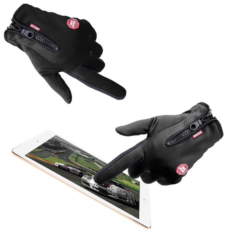 Leepee screen touch motorcykel handskar cykel cykel handskar helfinger vintervarma utomhussporter moto handskar ml xl storlek