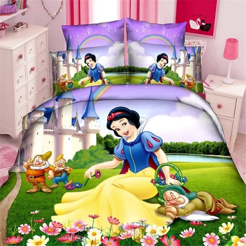 princess girls bedding set 3/4pcs children twin size bed linen set: xrywuhoushiguang / twin 4pcs