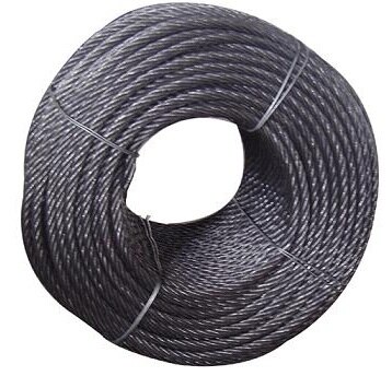Cable de grúa de elevación, cuerda de alambre de acero no galvanizado, 8mm --14mm, 6x19W + FC