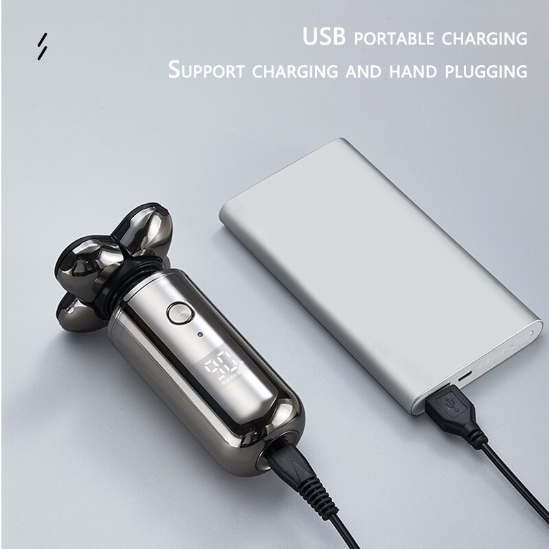 Rasoir électrique 5 en 1 rechargeable pour hommes, rasoir pour le visage et le corps, rasoir pour barbe, humide et sec