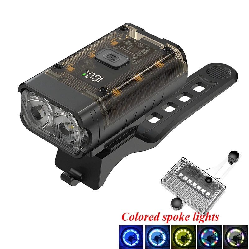 Fietslicht T6 LED Front USB Oplaadbare MTB Mountainbike Lamp 1000LM Fietskoplamp Zaklamp Fietsen Scooter staart: Licht Groen