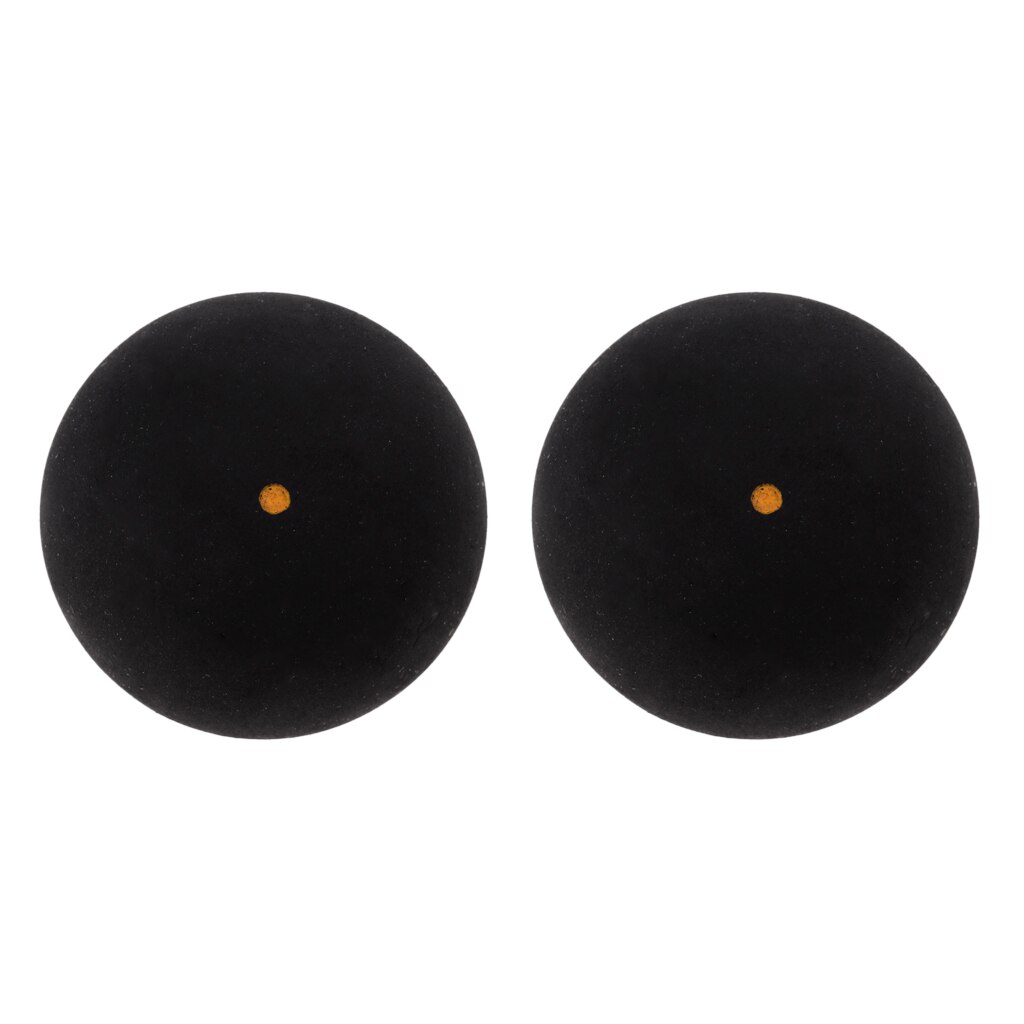 Pack of 2 Single Yellow Dot Squash Balls Tennis Trainning Exercise Gea