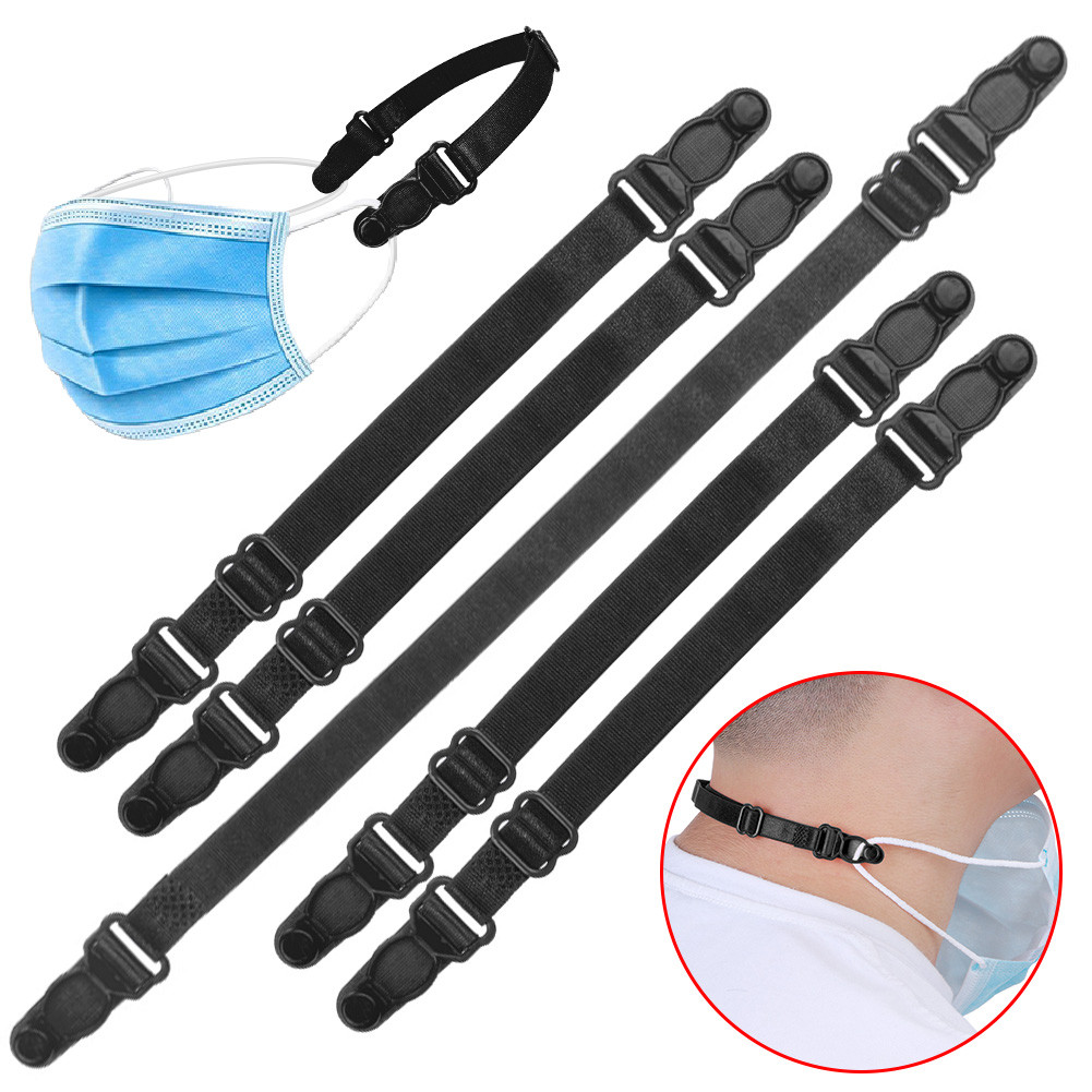 5pcs Adjustable Anti-slip Mask Extension Belt Bandage Mask holder Strap Buckle Face Mask Holder Accessory Sujeta Mascarillas