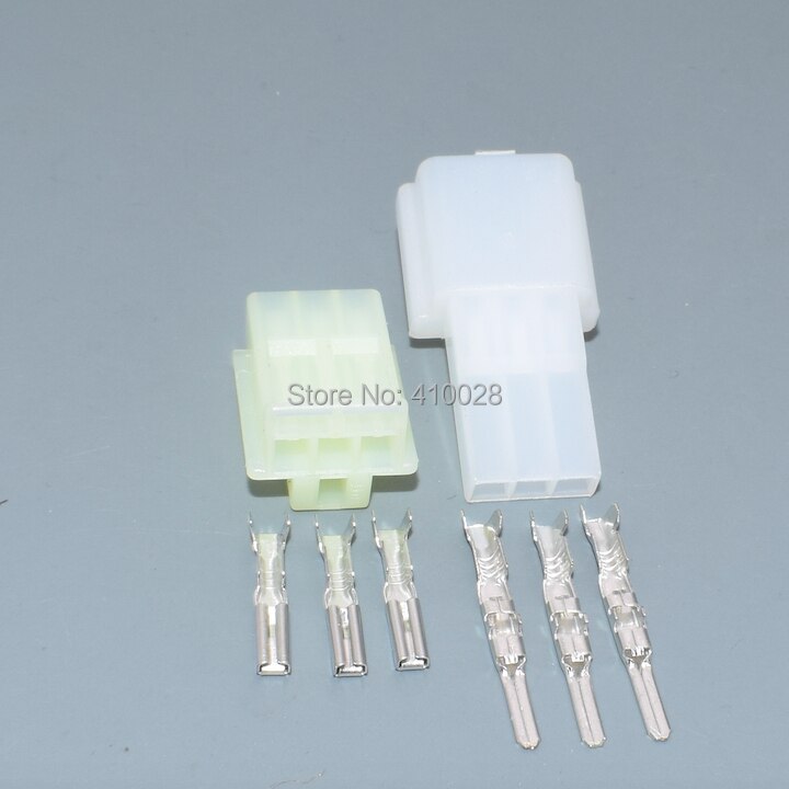 worldgolden 2.3mm 3pin female male car wiring connector auto electrical connector plug 6090-1131 6090-1136
